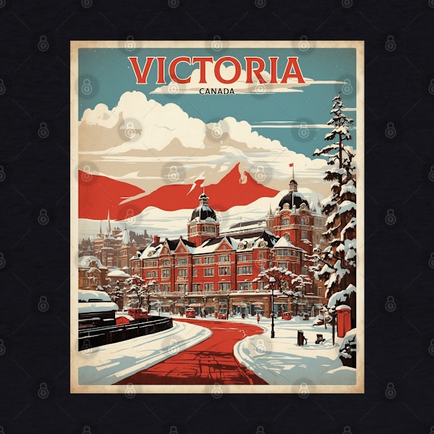 Victoria Canada Vintage Poster Tourism by TravelersGems